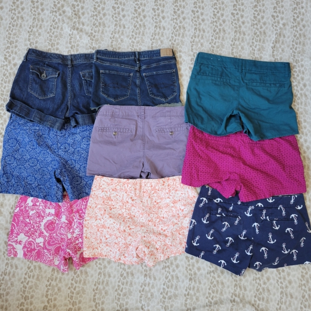Lot 9 Sz 4 6 Shorts American Eagle Abercrombie Gap J Crew Banana Republic  Jean